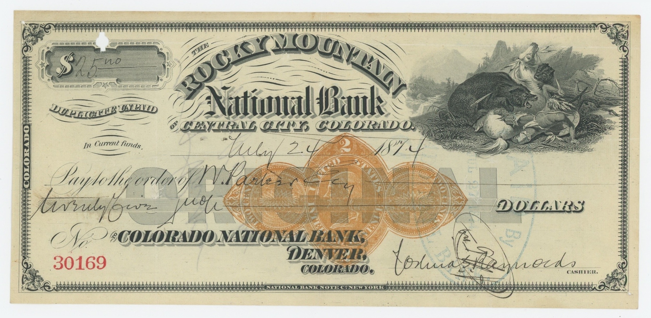 RN-D1 Rocky Mountain National Bank of Central City, CO
