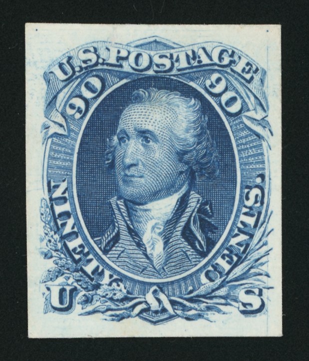 72P4 90¢ of 1861 Card Proof