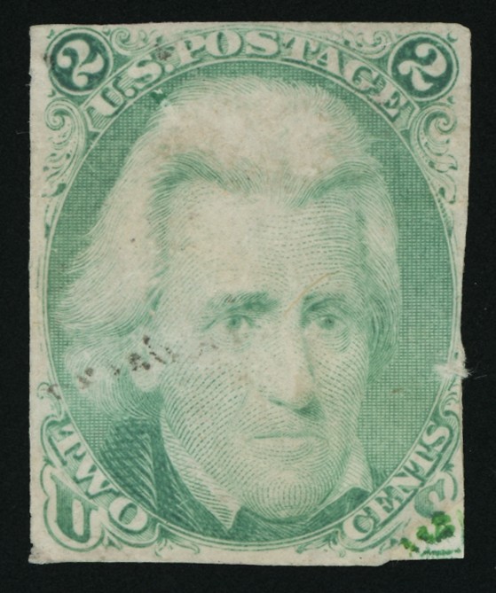 73TC3 Green Black Jack Trial Color Plate Proof