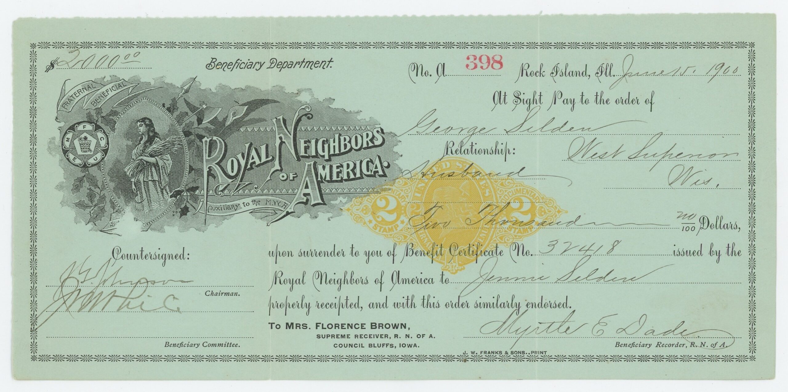 RN-X7 Royal Neighbors of America