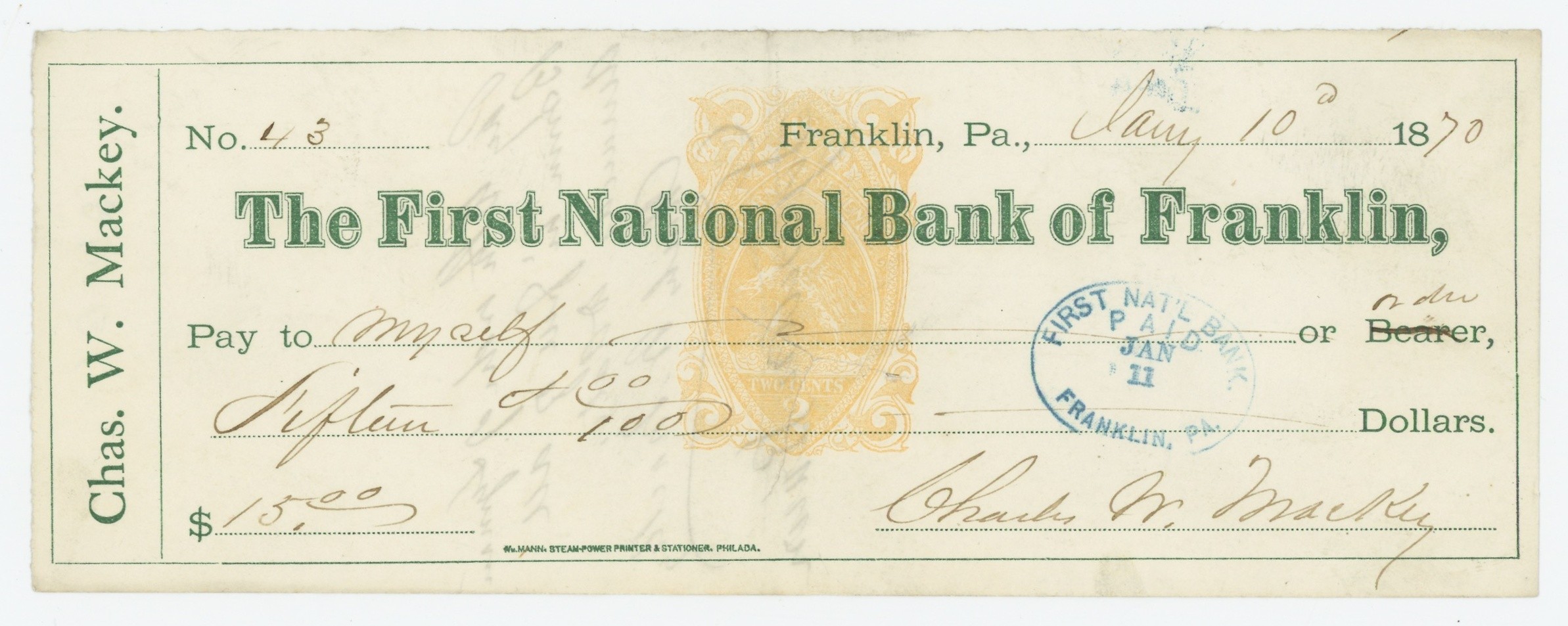 RN-B1 First National Bank of Franklin