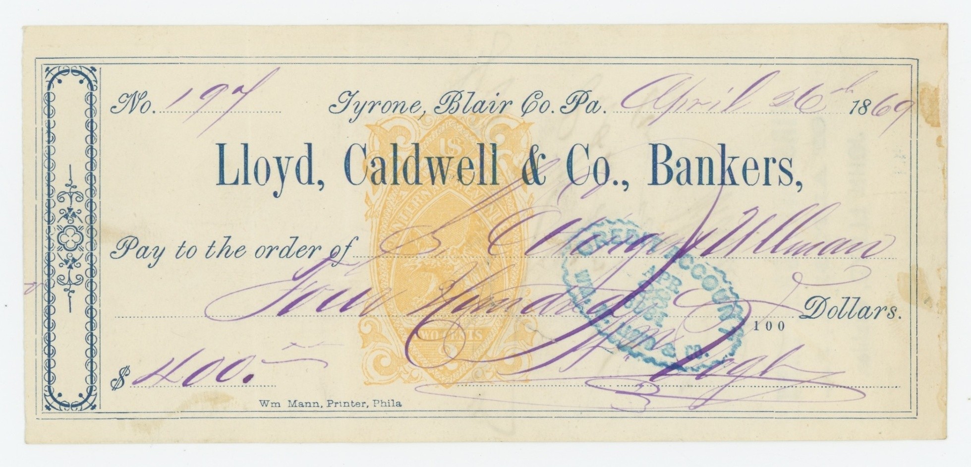 RN-B1 Lloyd, Caldwell & Co., Bankers