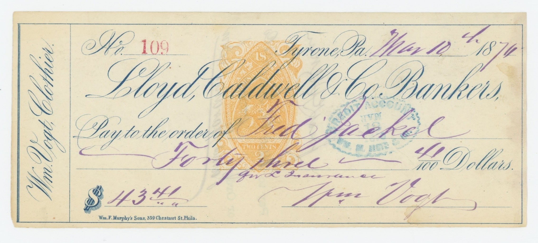 RN-B1 Lloyd, Caldwell & Co., Bankers