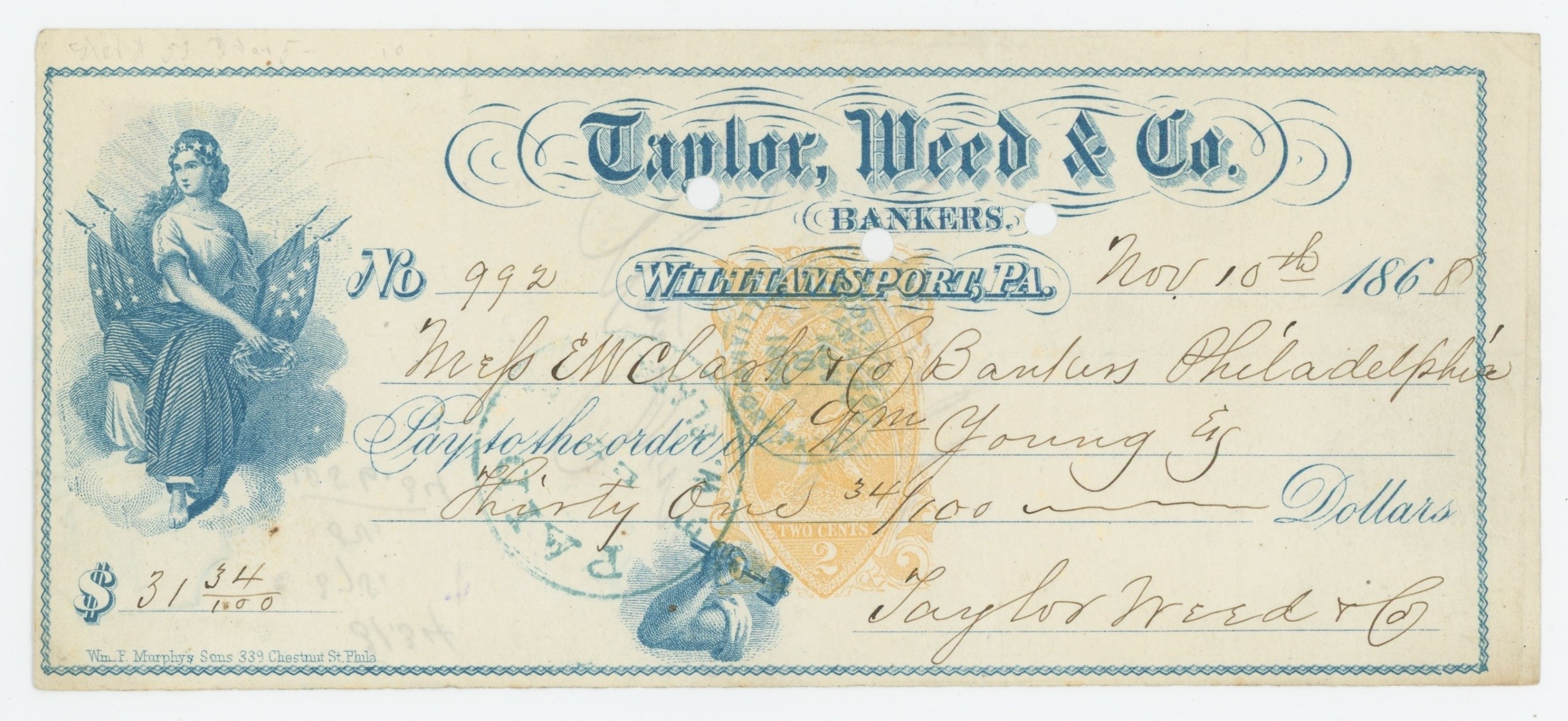 RN-B1 Taylor, Weed & Co., Bankers